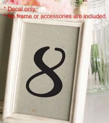Wedding Table Number Vinyl Decals – Custom Stickers for Wine Bottles, Jars Glass