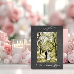 Engagement 4×6 Picture Frame, Wedding Photo Frames, Newly Engaged Gifts for C…
