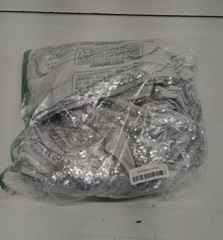 Aulufft Sequin Spandex Chair Sash 50 PCS Silver Sequin Sashes Chairs Silver 50