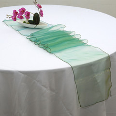 50x Emerald Green Organza Chair Sashes Bow Wedding Banquet Party Ceremony Decor