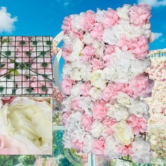 New 6* Artificial Flower Wall Hydrangea Panel Bouquet Wedding Party Home Decor