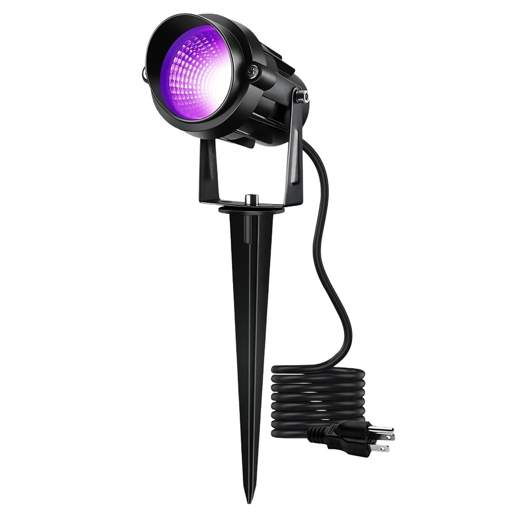 Halloween Christmas LED Black Light,1 Pack 110V Plug-in Outdoor Blacklight,12…