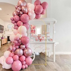 6FT Gold Metal Arch Backdrop Stand, Square Balloon Arch Stand 6ft(H)*2.6ft(W)