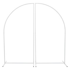 Set Of 2 White Carbon Steel Freestanding Wedding Arches 1.8 m