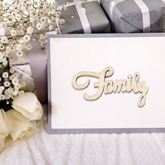 15Pcs Eco Friendly Wooden Wedding Wood Piece Family Decor for Party