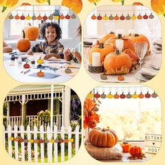 Kajaia 16 Pcs Mini Thanksgiving Fall Pumpkin Hanging Ornament for Tree 2.05 I…