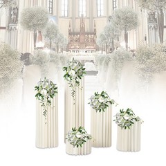 20-100cm Flower Stand Plinth Floral Display Wedding Centerpieces Stand 5 Pack