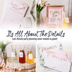 PRESTIGE Bridal 10.2 inches x 8.1 x 0.5 inches, 50 Set + Mimosa Bar