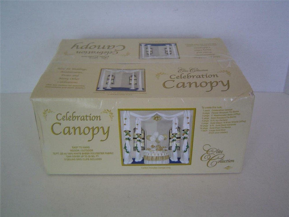 CELEBRATION CANOPY~Beistle 53025-W~Elite Collection~Wedding~Anniversary~32Ft~NEW
