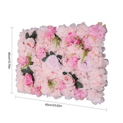 12pcs Artificial Flower Panels 24″x16″ Romantic Floral Backdrop Wedding Decor