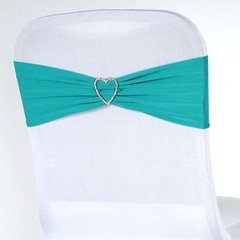 10 Turquoise Spandex STRETCHABLE CHAIR SASHES Wedding Party Decorations SALE