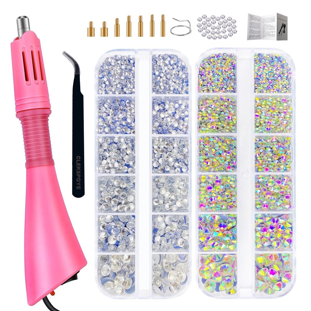 Hotfix Rhinestones Bedazzling Kit,Iron-on Hot Fix Crystal-Craystal AB