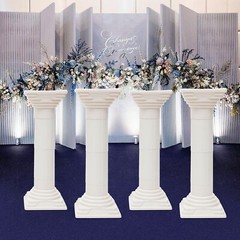 4pcs Roman Column For Wedding Landscaping Pillar Event Decorative Columnar White
