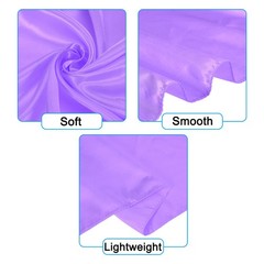 2Pcs 35 Inch Square Satin Head Scarf Silk Feeling Hair Scarf, Light Purple