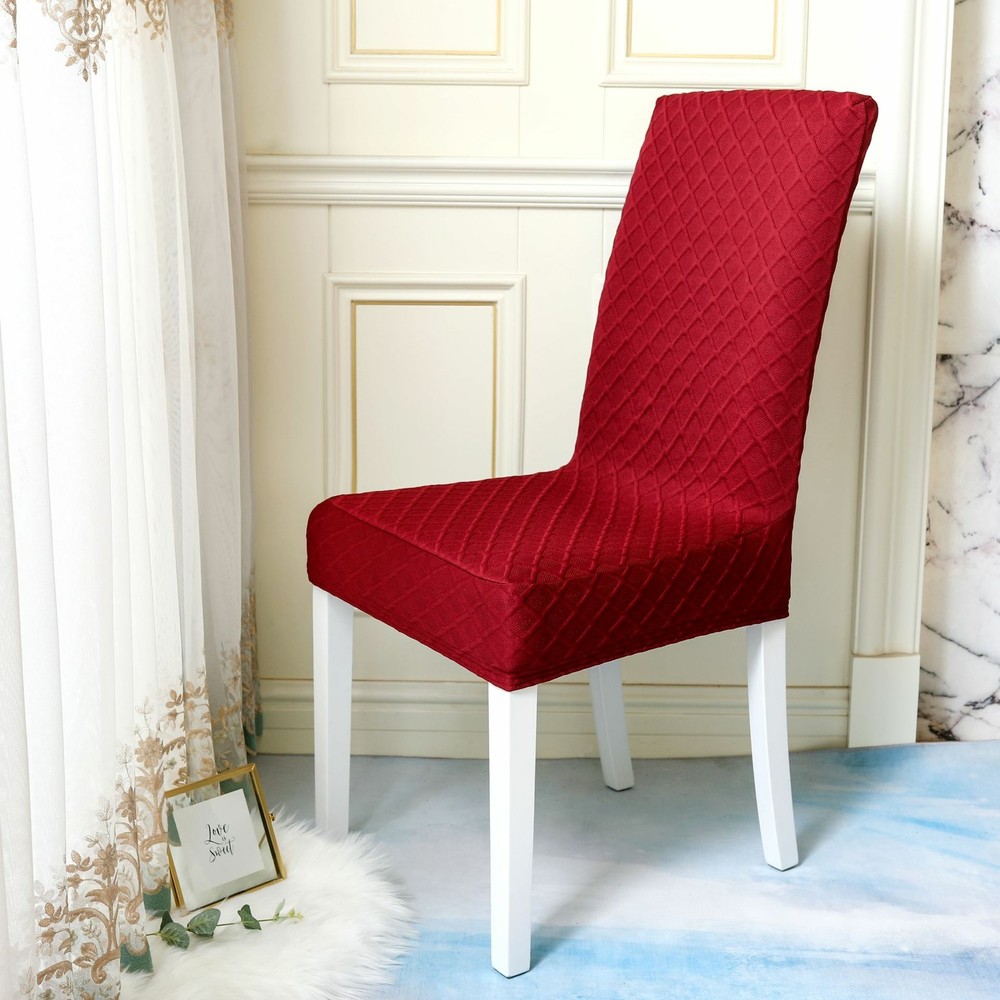 Chair Seat Covers Dining Room Stretch Waterproof Cover Wedding Party Bar Decor