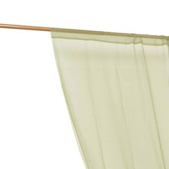 DUSTY GREEN 5ft x 14ft Premium Chiffon SHEER CURTAIN Window Drape Panel Party