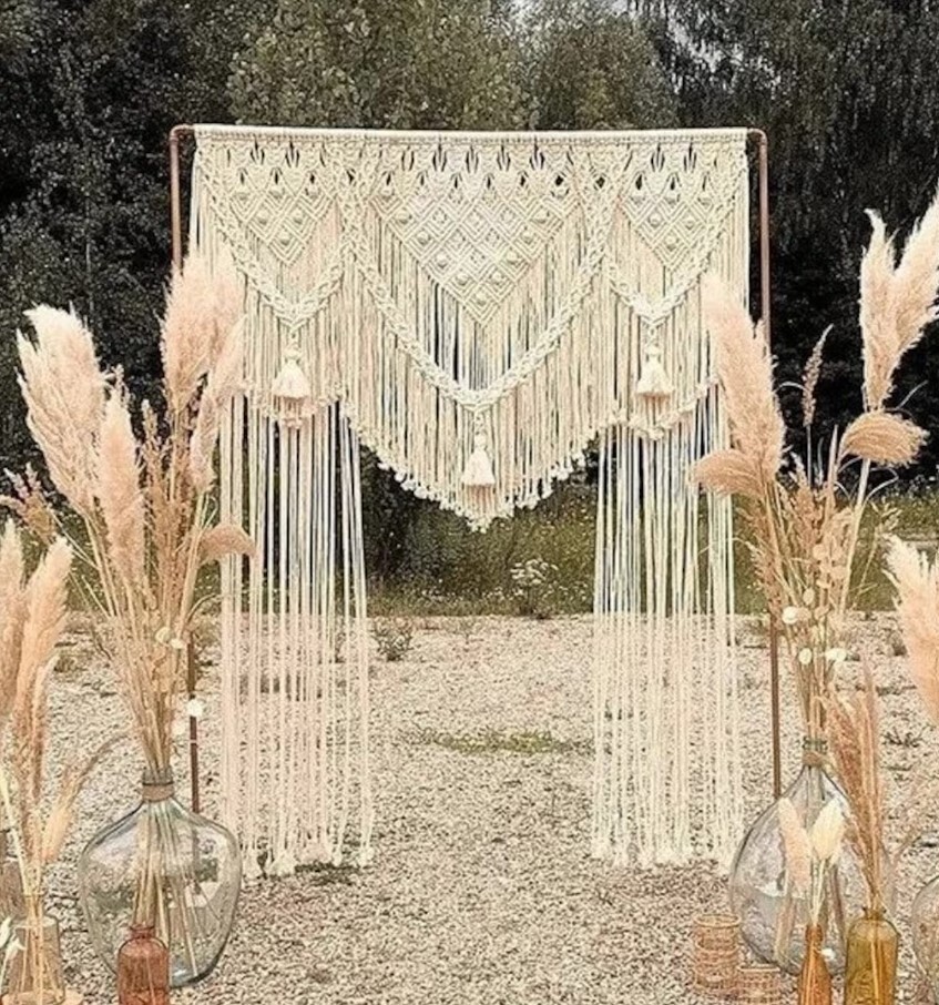 Macrame Wedding Backdrop, Macrame Wall Hanging, Macrame Curtain Bohemian