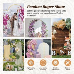 7.2FT, 6.6FT, 6FT Arch Backdrop Stand for Wedding Ceremony Birthday Party Garden