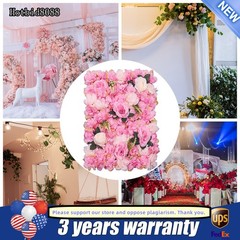 12 Pcs Pink Flower Wall Decor, 3D Silk Rose Floral Artificial Flower Wall