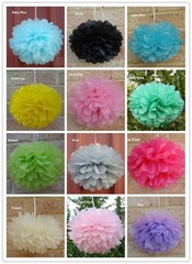 6x 30cm grey tissue paper pom pom wedding party baby shower home shop decoration