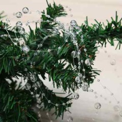 5Meters Shimmering Pearl Garland 3-8mm Crafting String Wedding Bouquet DIY Decor