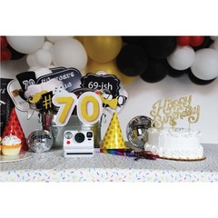 70th Birthday Photo Booth Props – 31-pc Selfie Set With 8 x 10-Inch Sign, 45 …