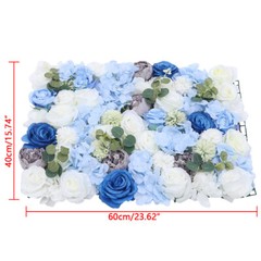 6Pcs Artificial Flower Wall Panel Floral Panel Background Wedding Birthday Decor
