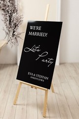 Wedding Signage -Custom Acrylic Wedding Sign-Black Acrylic Wedding Welcome Sign