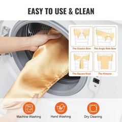 VEVOR 50/100PCS Gold Stretch Spandex Chair Sashes Elastic Party Dining