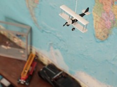 Hanging Airplane, Black White, Nursery Decor, Decorative wooden airplane