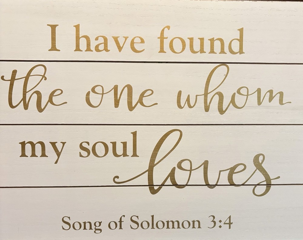 Song Of Solomon 3:4 18.86 x 11.73 In. Hobby Lobby His &Hers Wooden Wedding Sign