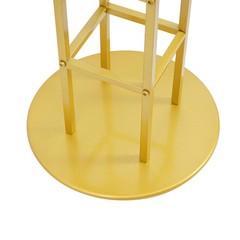 46.65in Gold Metal Large Open Flower Frame Wedding Floral Riser Top Flower Stand