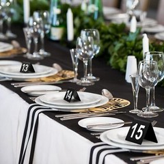 Tuanse Table Numbers 1-25 Acrylic Double Side Numbered Black, White
