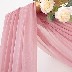 Dusty Rose Wedding Arch Draping Fabric 1 Panel 29″ x 6.6 Yards Extra Long