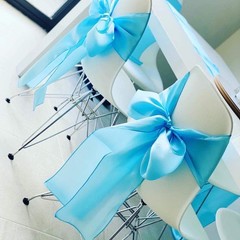 50 Pink Chair Sashes Satin Bows for Wedding Birthday Party 50,