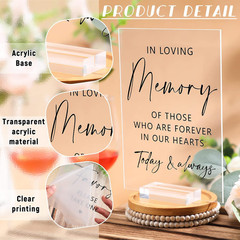 6 Pcs Clear Acrylic Wedding Signs for Reception and Ceremony 5” x 7” Wedding S