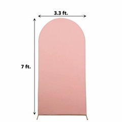 7 ft Fitted Matte Spandex Round Top Wedding Arch Backdrop STAND COVER Events