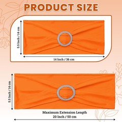 Pack of 10 Spandex Chair Sashes with Slider Buckle for Wedding & Event Decor,…