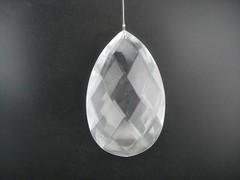 WHOLESALE – LOT OF 6 5.5″ LARGE ACRYLIC CRYSTAL Teardrop Wedding Decor Ornament