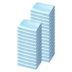 7x108in Light Blue Satin Chair Sashes 100 Pack, Reinforced Edge Event Decor