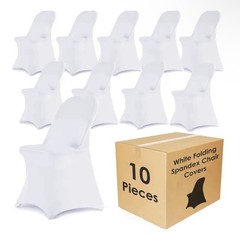 20 Pieces Spandex Folding Chair Covers Wedding, Party Stretch Fitted Slipcover