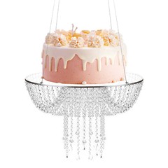 60CM Acrylic Swing Cake Rack Stunning Sparkling Chandelier Stand Suspended Cake
