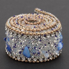 2.5cm DIY Mesh Wrap Roll Crystal Rhinestones Chain Trim Ribbon