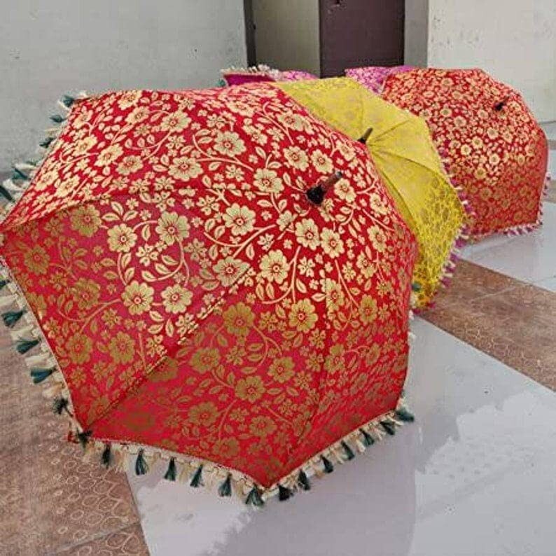Indian Wedding decoration Hanging Umbrellas Multicolor Pack of 5 US