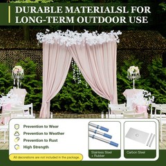 10x10ft Heavy Duty Pipe and Drape Kit Photography Backdrop Stand Telescopic Pipe