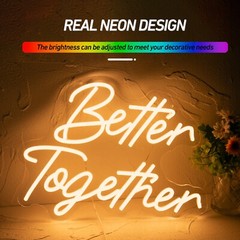 Better Together Neon Sign,Neon Light for Wall Decor,Wedding better together
