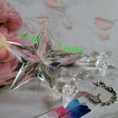 12Pcs 56mm Acrylic Crystal Star Shaped Pendant Chandelier Curtain Wedding Party