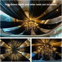 10 PCS Wedding Decoration Ceiling Venue Hanging Chiffon Multiple colors New