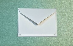 Place Cards with Envelopes-Gold Edged White-Wedding, Shower (25 count)