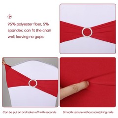 100PCS Wedding Chair Decorations Stretch Red Chair Bows and Sashes for Party …